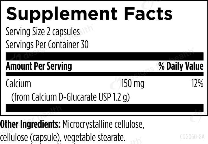 Calcium D-Glucarate 60 Capsules