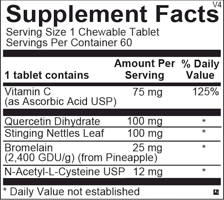 Natural D-Hist Jr - 60 chewable tablets