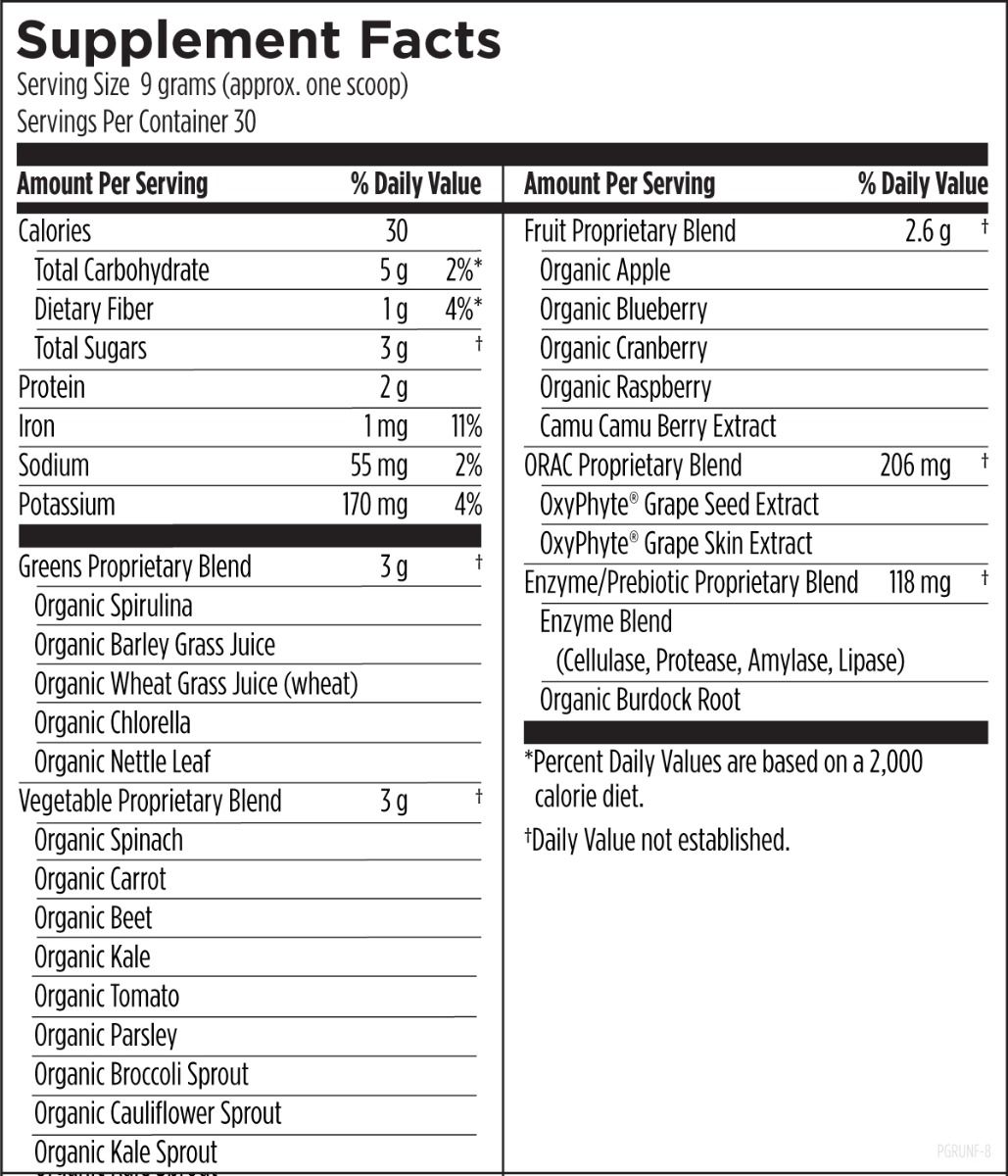 PaleoGreens Plain Powder - 270 grams