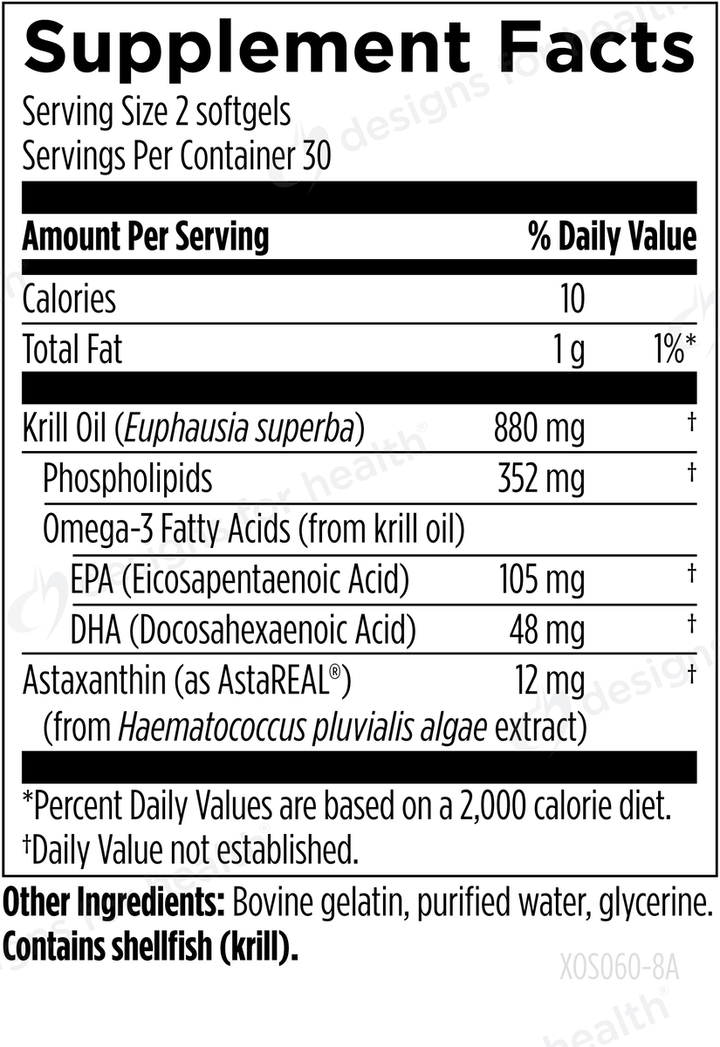 XanthOmega Krill Oil - 60 softgels