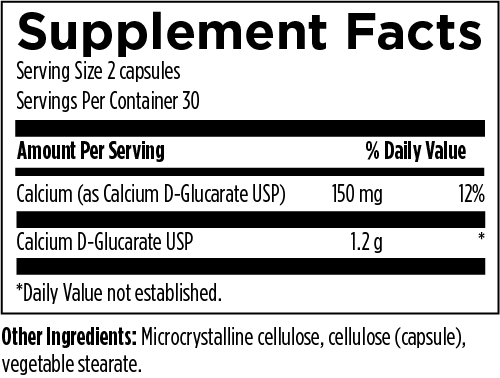 Calcium D-Glucarate 60 Capsules