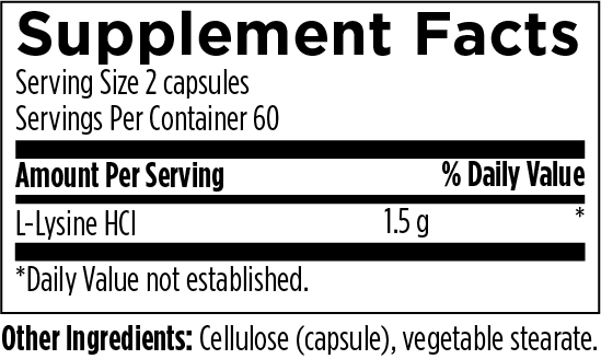 Lysine 1500 mg - 120 capsules