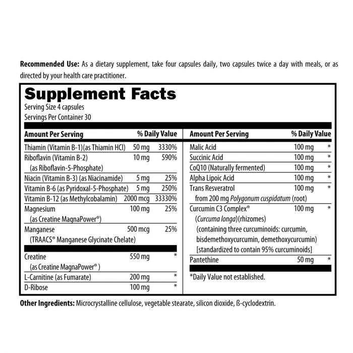 Mitochondrial NRG - 120 capsules