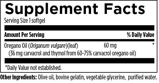 Oil of Oregano 150 mg - 60 softgels