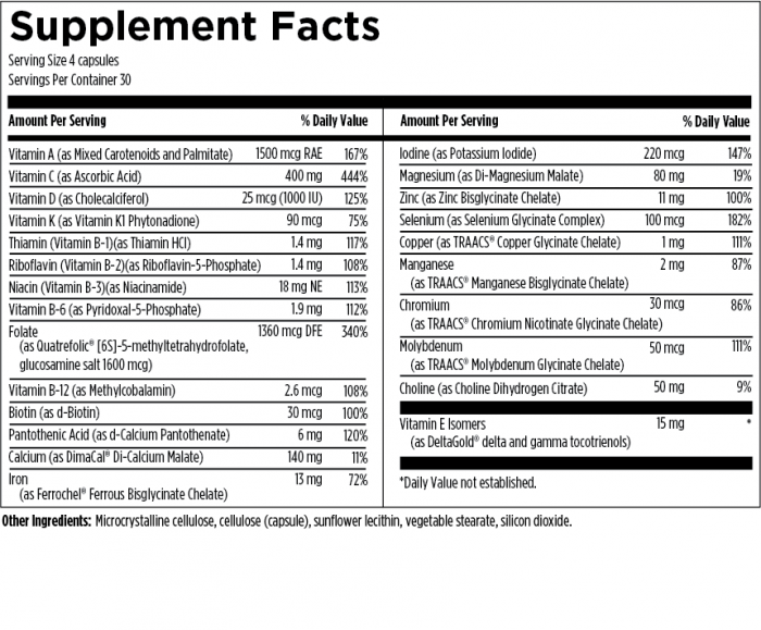 Prenatal Pro 120 capsules (Reformulated)