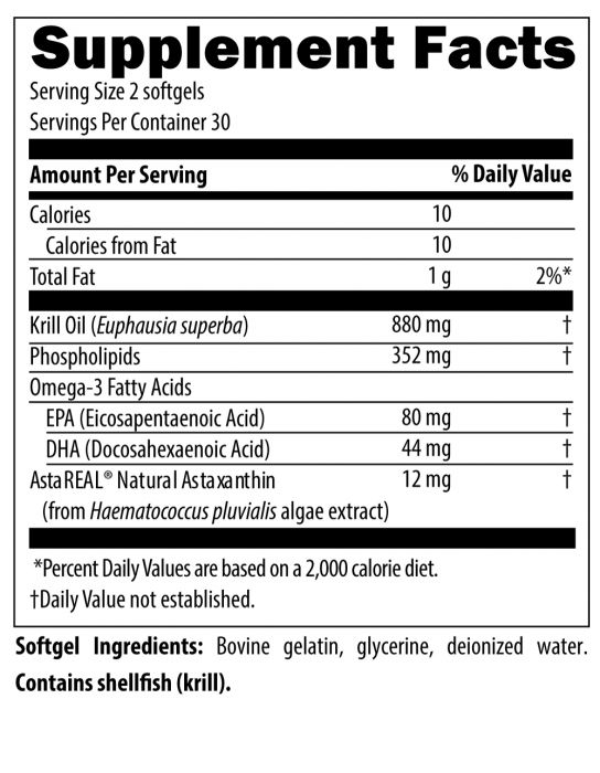 XanthOmega Krill Oil - 60 softgels